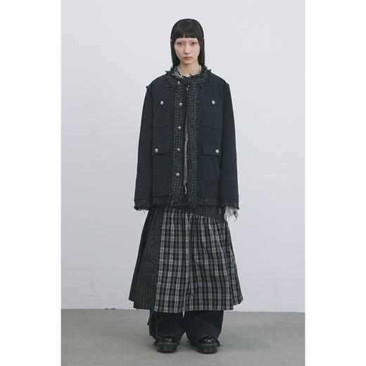 GOODBAI 916 毛边多口袋正肩纽扣外套 商品图0