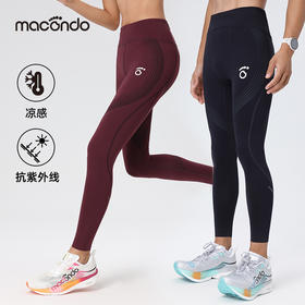 春秋马孔多智压支撑压缩长裤3代 吸湿速干 抗紫外线 凉感 液态莱卡丝网印花 双面加压  防拉伤 抗疲劳 抽绳可调节 后腰网布手机仓