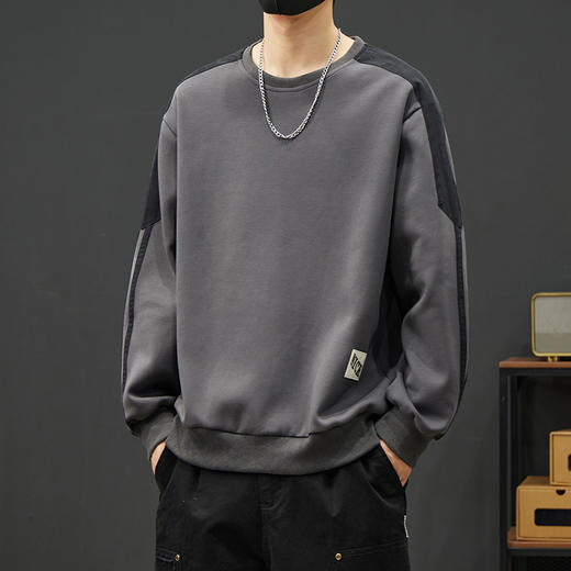 【新款DYY】大依优型大码圆领卫衣男宽松休闲上衣胖子加肥加大男士潮流 商品图4