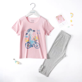 【棉粘单车女孩】SCHIESSER德国舒雅女童棉+粘纤单车女孩裙3F/18210H