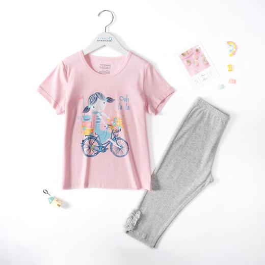 【棉粘单车女孩】SCHIESSER德国舒雅女童棉+粘纤单车女孩裙3F/18210H 商品图0