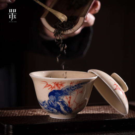 问鼎器度汝窑鹅黄青花玉潭盖碗（望春风）（前程似锦）（云屏碧嶂）（缺货） 商品图1