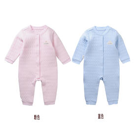 棉果果秋冬季男童女童内衣空气层对开连体衣连身衣哈衣M401722618606