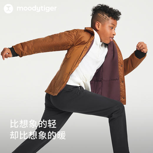 【24年秋新品】moodytiger男童棉服24秋冬新款拒水保暖PRIMALOFT科技棉外套43110601 商品图3