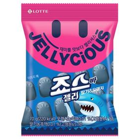 乐天鲨鱼软糖草莓&橙子70g롯데 죠스바젤리 딸기&오렌지70g