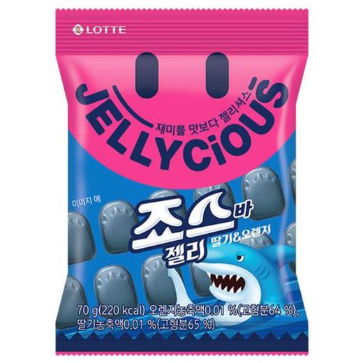 乐天鲨鱼软糖草莓&橙子70g롯데 죠스바젤리 딸기&오렌지70g 商品图0