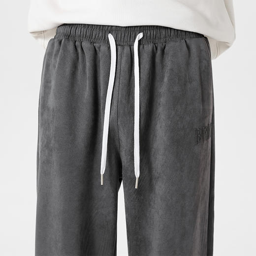 【特大码】【麂皮绒】【DH】大依优型大码束脚休闲裤加肥加大男装弹力舒适胖子肥佬百搭运动裤潮流 商品图9