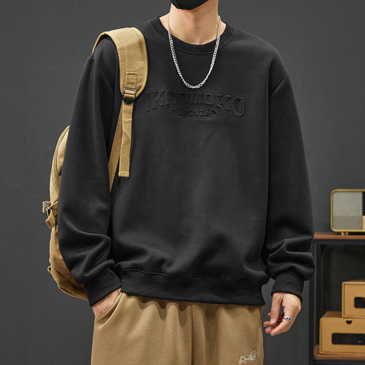 【新款DYY】大依优型大码圆领卫衣男宽松休闲上衣胖子加肥加大男士潮流 商品图3