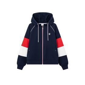 【大都会店】乐卡克 法国公鸡2024春秋季女士宽松时尚潮流舒适连帽运动开衫外套 L241WCNB0206