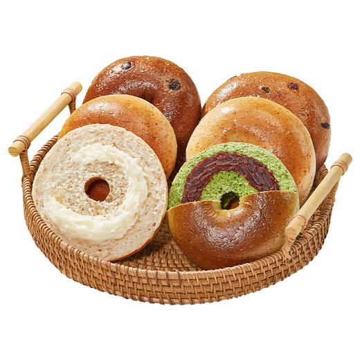 【越嚼越香的夹心软贝果！】碧翠园全麦贝果低脂早餐面包 整箱代餐饱腹粗粮食品 巧克力夹心欧包-QQ 商品图4