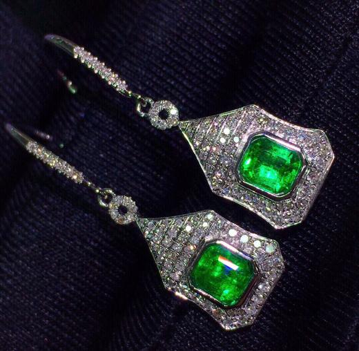  祖母绿耳坠 1.66ct 商品图5