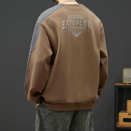 【新款DYY】大依优型大码圆领卫衣男宽松休闲上衣胖子加肥加大男士潮流 商品图3