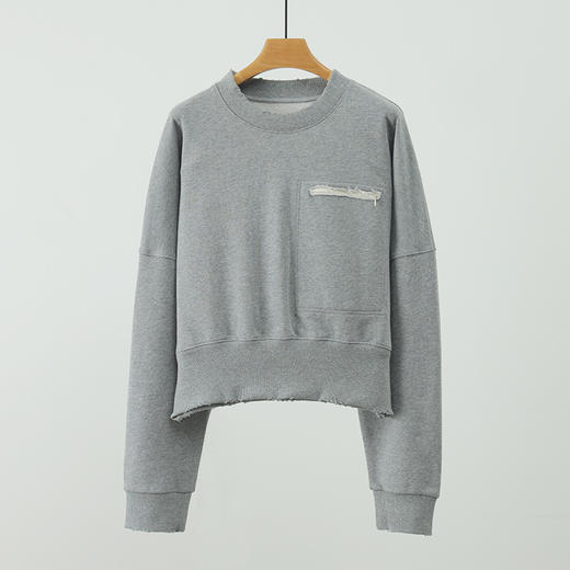 大落肩短款基础版休闲松弛感卫衣880012 预售7天 商品图6