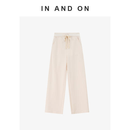 IN AND ON 慕斯 柔润针织松紧腰阔腿裤 商品图1