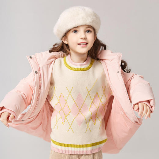 笛莎女童羽绒服2024冬季新款宝宝甜美羽绒服 商品图1