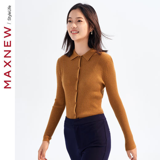 【毛衫】翻领开襟毛衫1N3222502 商品图2