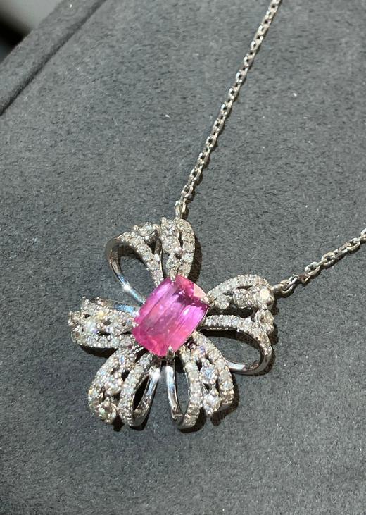 无烧帕帕拉恰精美锁骨链 1.76克拉 商品图6