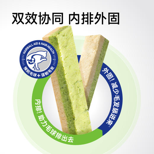 🎁[年货节]小轻松冻干猫草棒PRO 45g/桶，毛球克星 升级双效排毛固毛 商品图4