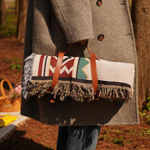 野餐垫防潮垫加厚ins风户外地垫露营野餐布波西米亚地毯blanket 商品图2