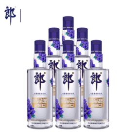 【单瓶49.83】郎酒 顺品郎蓝顺 浓酱兼香型白酒 45度 480ml*6瓶（光瓶需打包防破损 不发原箱）