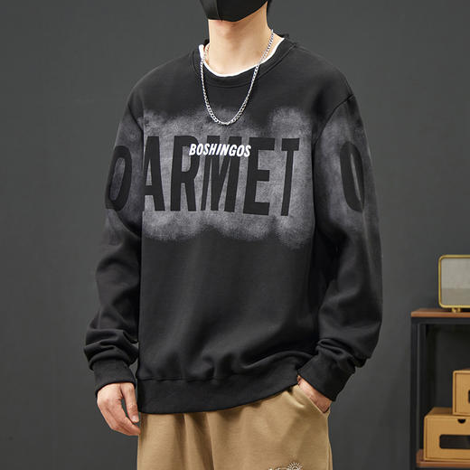 【新款DYY】大依优型大码圆领卫衣男宽松休闲上衣胖子加肥加大男士潮流 商品图10