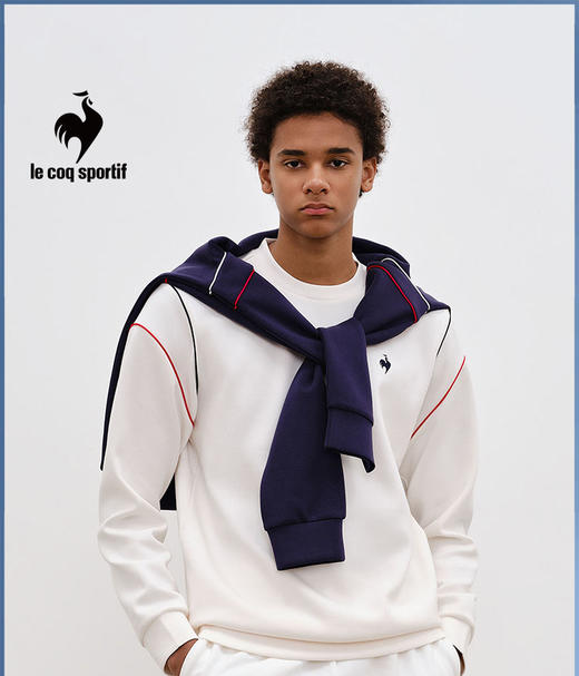 【大都会店】乐卡克 法国公鸡2024春秋季男士圆领舒适柔软百搭运动卫衣套头衫 L241MCNA2019 商品图2