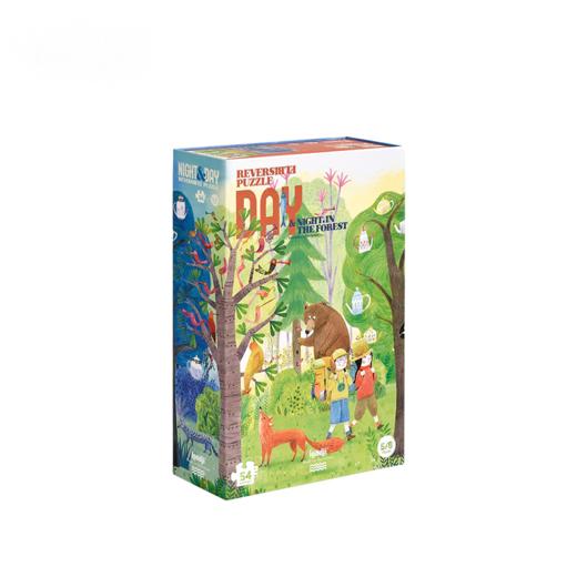 londji 《森林的白天与黑夜》拼图 三阶 适合年龄3岁+ 双面故事 西班牙原装进口 PZ367U 商品图0