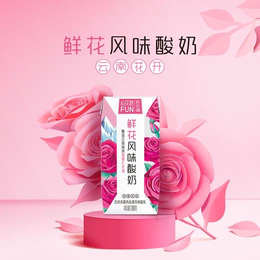 【来自高原牧场】新希望雪兰心花怒FUN玫瑰鲜花风味酸奶 商品图0