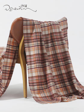 西藏手工格纹披毯SJF96P717N