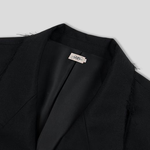 GOODBAI 916 手工翻领双扣oversize毛边西装外套 商品图3