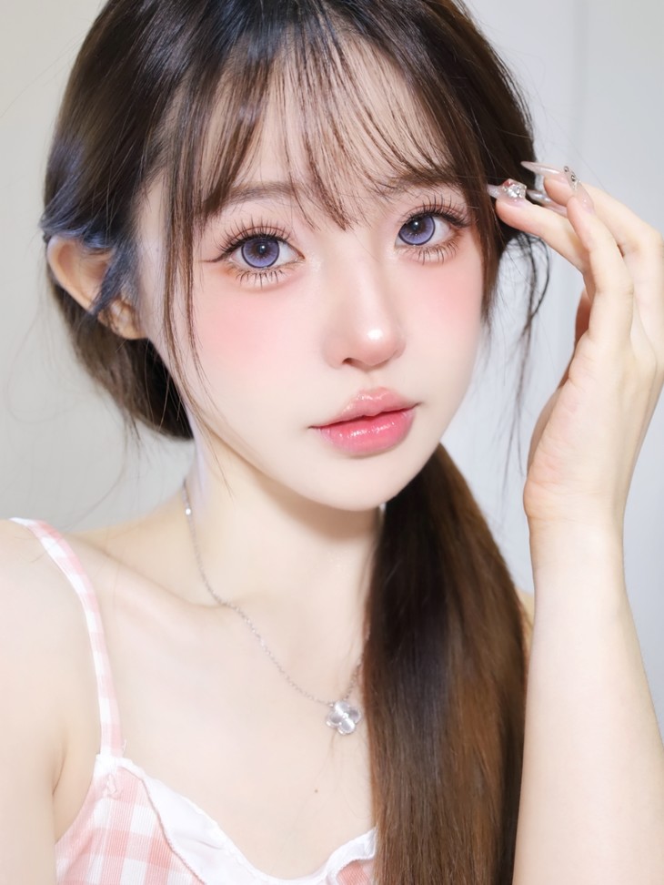 ISLANDCON 幻灵紫泪14.5mm 年抛纯欲幼态十足芭比Doll美瞳 蓝紫色-VVCON美瞳网12