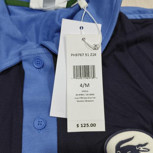 瑕疵Lacoste/法国鳄鱼 男士新款拼色棉质弹性休闲短袖POLO衫 商品图2