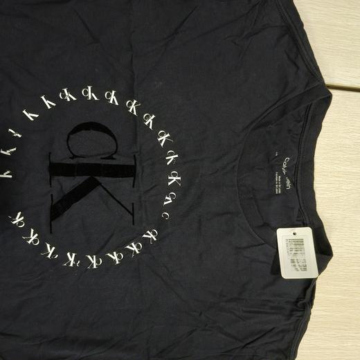 瑕疵Calvin Klein/CK 男士新款LOGO标纯棉休闲圆领短袖T恤 商品图2