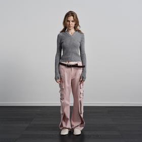 NUTH 连帽针织上衣修身显瘦长袖针织衫女