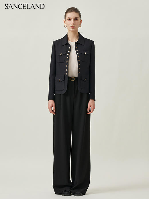 SANCELAND三石一澜丝毛短款外套 商品图0