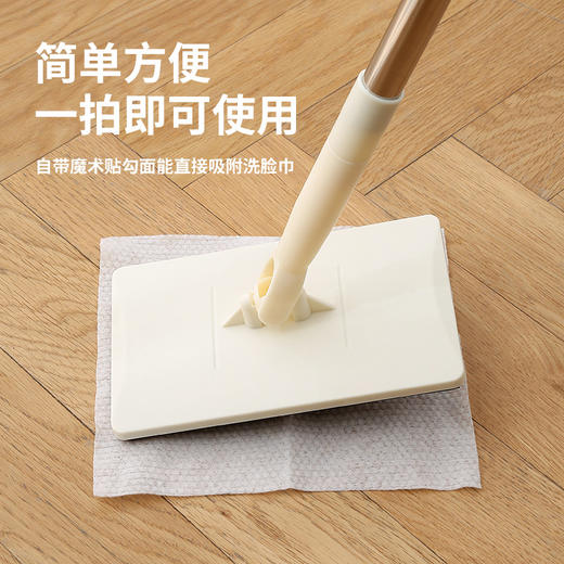 「干湿两用！洗脸巾拖把」魔术贴洗脸巾拖把 居家日用可伸缩卫生间浴室免手洗干湿两用擦脸巾拖把清洁工具 商品图2