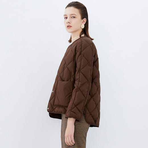 EITIE爱特爱冬季新款时尚简约优雅纯色短款羽绒服7611304 商品图2