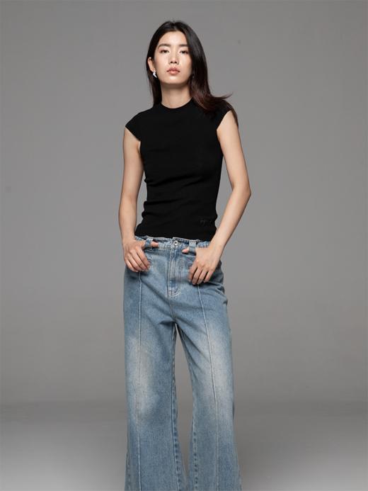 LIYIHAN 24夏秋进口美丽诺100%纯羊毛可机洗包肩袖T恤针织毛衫 商品图4