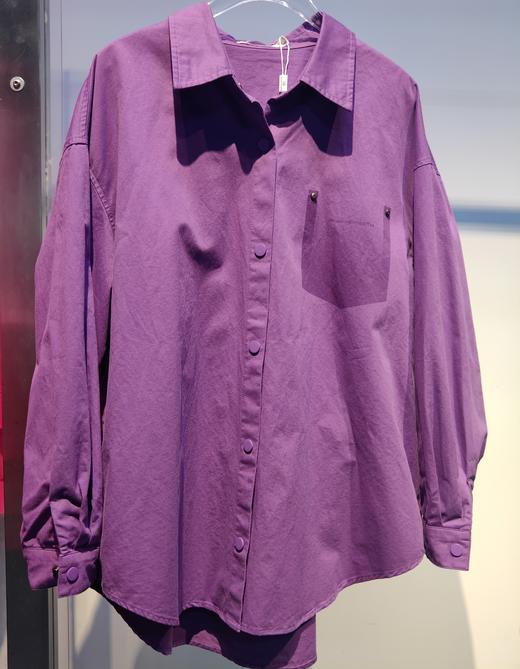 MZ印花口袋基础百搭衬衫40605（紫蓝） 秋季 943020110321 商品图0