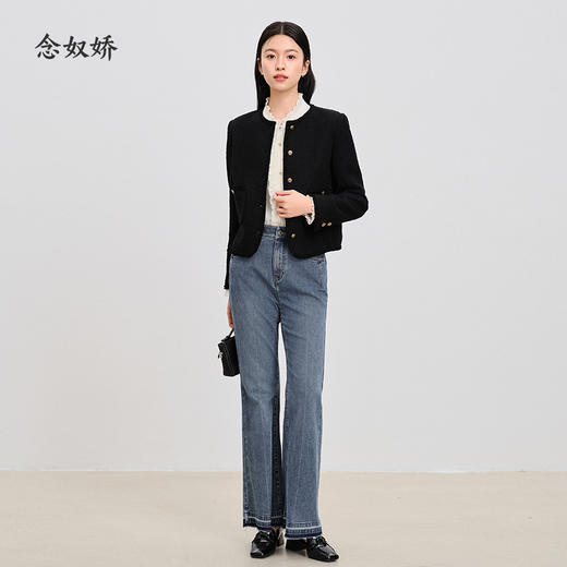 【商场同款】CNJ4985 “经典香风、黑色高知外套” 延续畅销版型 别致花边装饰 典雅气质小香风外套 商品图11