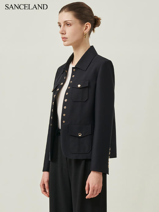 SANCELAND三石一澜丝毛短款外套 商品图1