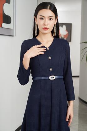 帝释青连衣裙HJ3S66