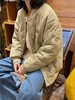 日系菱格棉服棒球服复古加厚情侣棉服外套 商品缩略图2