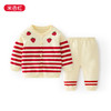 【小草莓针织套装 亲肤舒适百搭】新款精梳棉A类保暖婴儿分体套装春秋男女通用婴儿毛衣开衫两件套 商品缩略图5