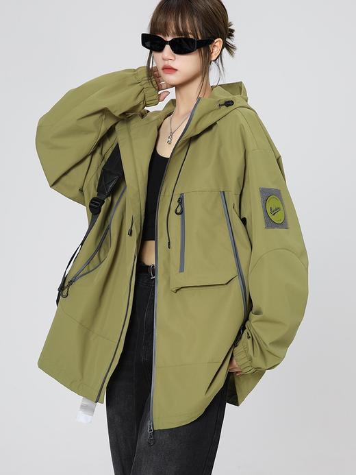 【墙裂推荐！ 户外机能冲锋衣】春秋潮牌登山休闲美式夹克，男女情侣连帽外套，高领防风防水抗皱连帽，百搭款夹克冲锋衣L 商品图1