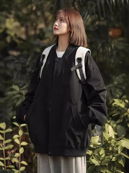 【采用全新的潮牌户外款❗️日系复古潮牌宽松飞行员夹克】自由穿梭＆轻量型户外，整体OVERSIZE版型，男女同款情侣款春秋季薄款棒球服防水外套L 商品图3