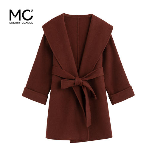 安哥拉红浴袍双面呢大衣F4241523 商品图4