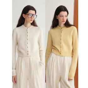 MAISON CECILE五色/羊绒密实温暖软糯显比例针织开衫