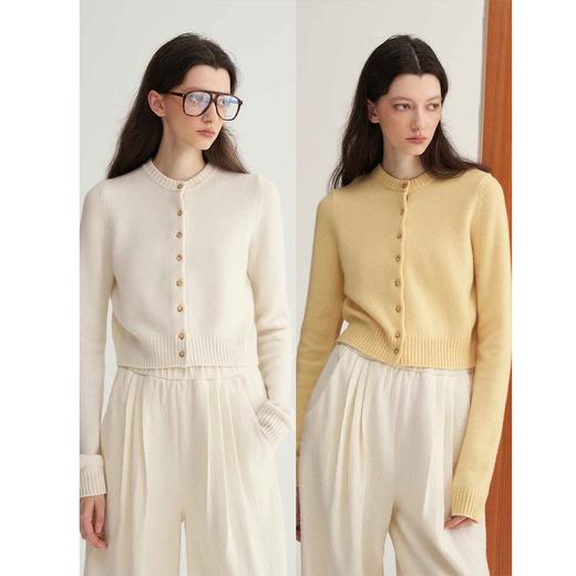 MAISON CECILE五色/羊绒密实温暖软糯显比例针织开衫 商品图0