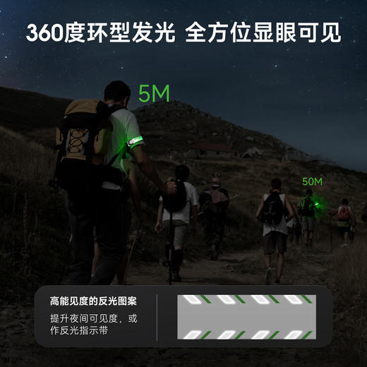 纳丽德 UT51C多彩手环夜跑360度环形发光警示指示灯 商品图7